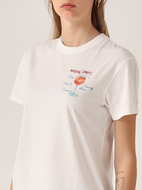 4. T-shirt donna in cotone Spritz 01n MC2 Saint Barth emi0001