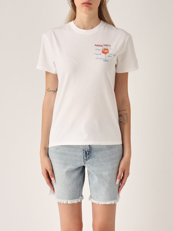 1. T-shirt donna in cotone Spritz 01n MC2 Saint Barth emi0001