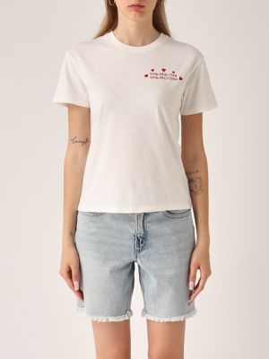 Tシャツ・カットソー PINKO Cotton Raul top Bianco T-shirt Bianco Pinko - Le Follie Shop