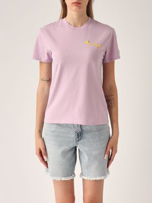 Tシャツ・カットソー ELISABETTA FRANCHI Woman T-Shirt Lemon MA029 DC7 Elisabetta Franchi cotton T-shirt with rhinestones for women