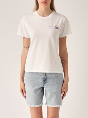 Pinko women's cotton T-shirt with embroidered logo