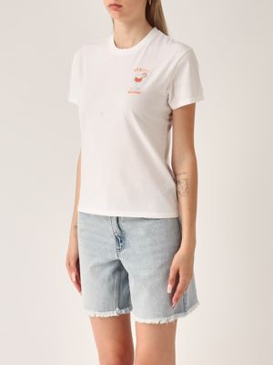 2. T-shirt donna in cotone Spritz Queen 01n Strass