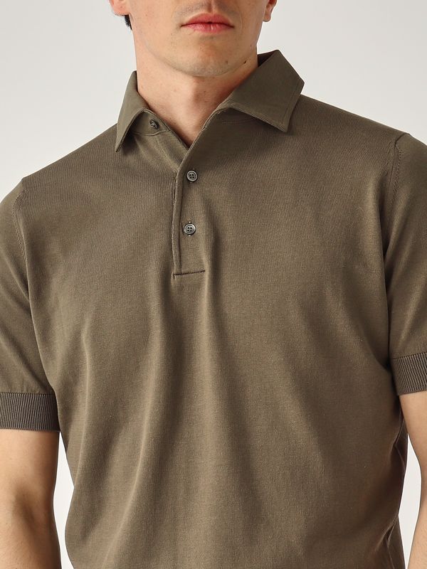 FILIPPO DE LAURENTIIS crepe cotton ポロ フィリッポ デ ローレンティス 春夏秋 14ゲージ クレープコットン