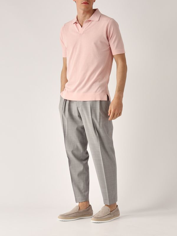 5. Cotton polo shirt for men Baby Rose Filippo de Laurentiis pl0mcskcr14r