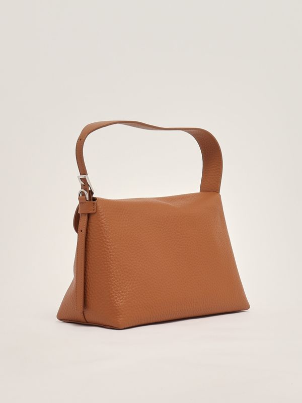 Orciani Nana Soft medium grained leather bag for women - Brown