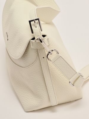 5. Nana Soft medium grained leather bag for women White