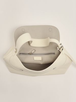 4. Nana Soft medium grained leather bag for women White