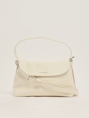 2. Nana Soft medium grained leather bag for women White