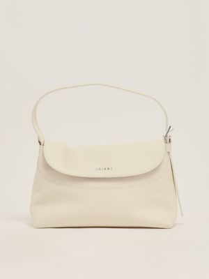 1. Nana Soft medium grained leather bag for women White