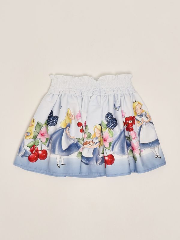 1. Gonna bambina in cotone Bianco-Multicolor Monnalisa 11e7075665