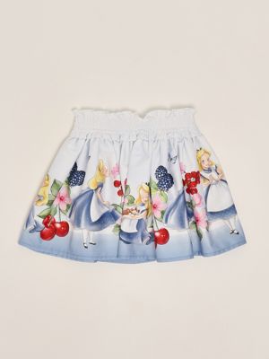 2. Gonna bambina in cotone Bianco-Multicolor