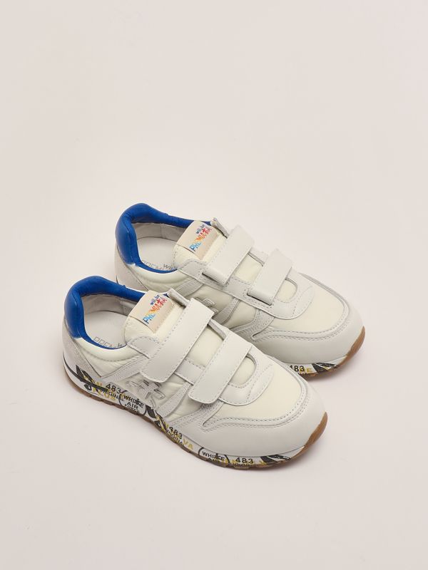 2. Sky leather baby sneakers White-Royal Premiata 18049357