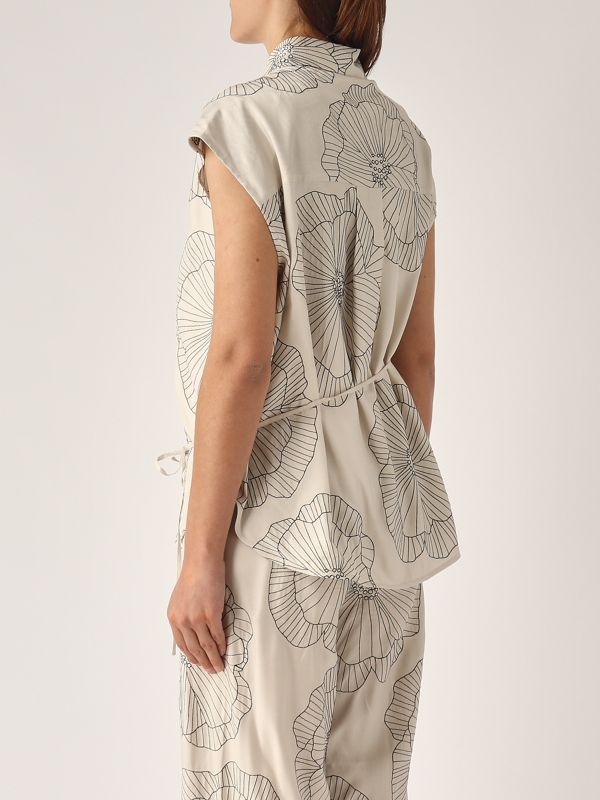 3. Camicia donna in viscosa Ostrica-Nero Meimeij m5ecc0