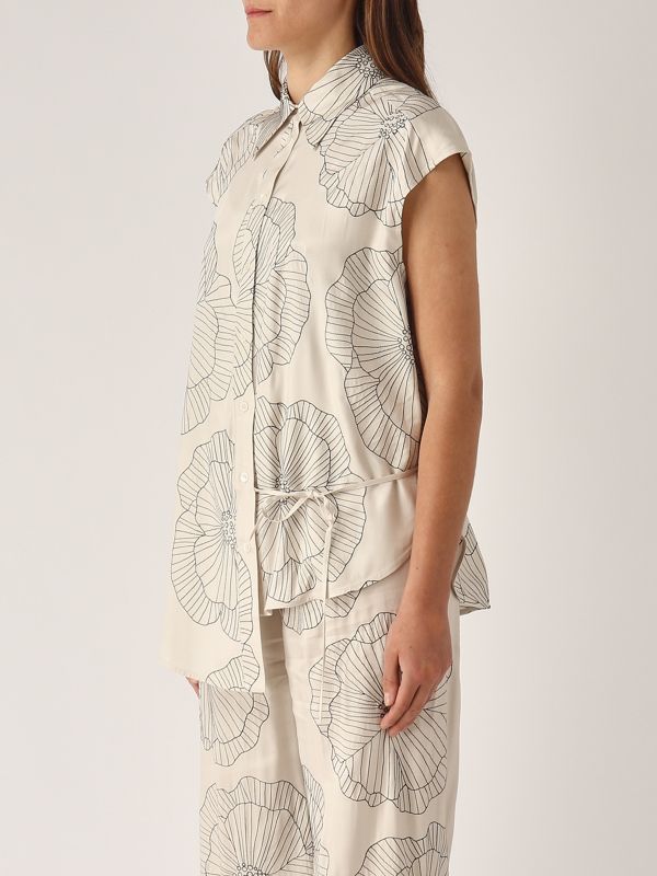 2. Camicia donna in viscosa Ostrica-Nero Meimeij m5ecc0