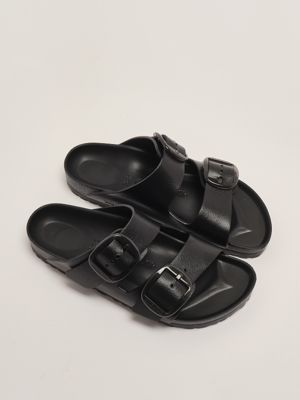 2. Arizona Big Buckle EVA rubber sandals for women Black