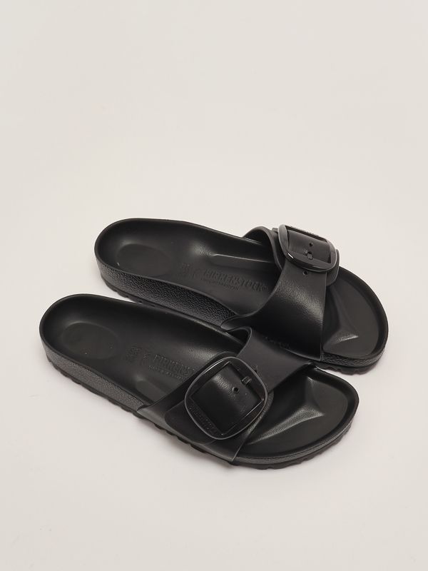 2. Madrid Big Buckle EVA rubber sandals for women Black Birkenstock 1029635