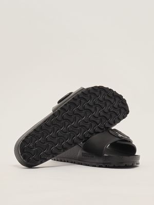 4. Madrid Big Buckle EVA rubber sandals for women Black