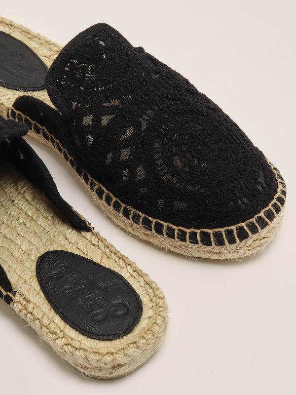 4. Espadrillas donna in macramè Nero MC2 Saint Barth isl0005