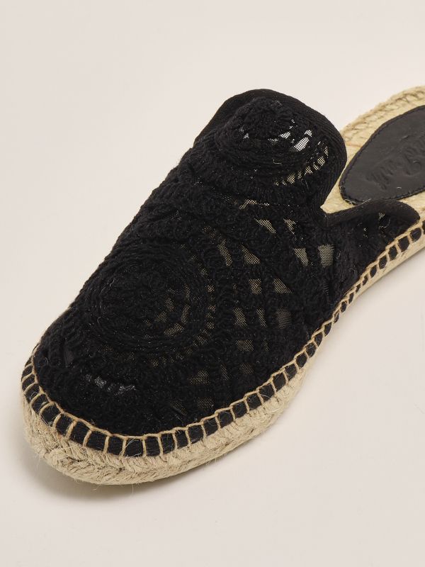 5. Espadrillas donna in macramè Nero MC2 Saint Barth isl0005