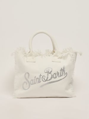 1. Women's cotton vanity bag White