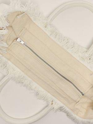 4. Women's cotton vanity bag White
