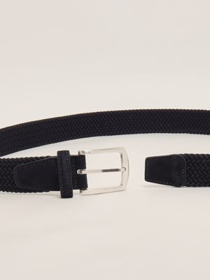 2. Cintura uomo in tessuto intrecciato Blu