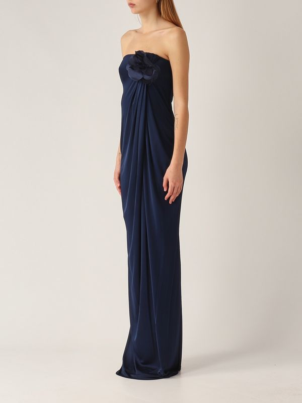 elisabetta franchi dress blue Buy Elisabetta Franchi Blue Red Carpet Padlock Charm Dress in Viscose-blend Knit for Women Online
