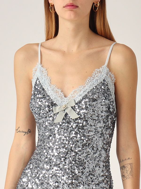 4. Abito donna in paillettes e pizzo Cielo Elisabetta Franchi abr4952e2