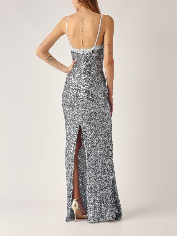 5. Abito donna in paillettes e pizzo Cielo Elisabetta Franchi abr4952e2