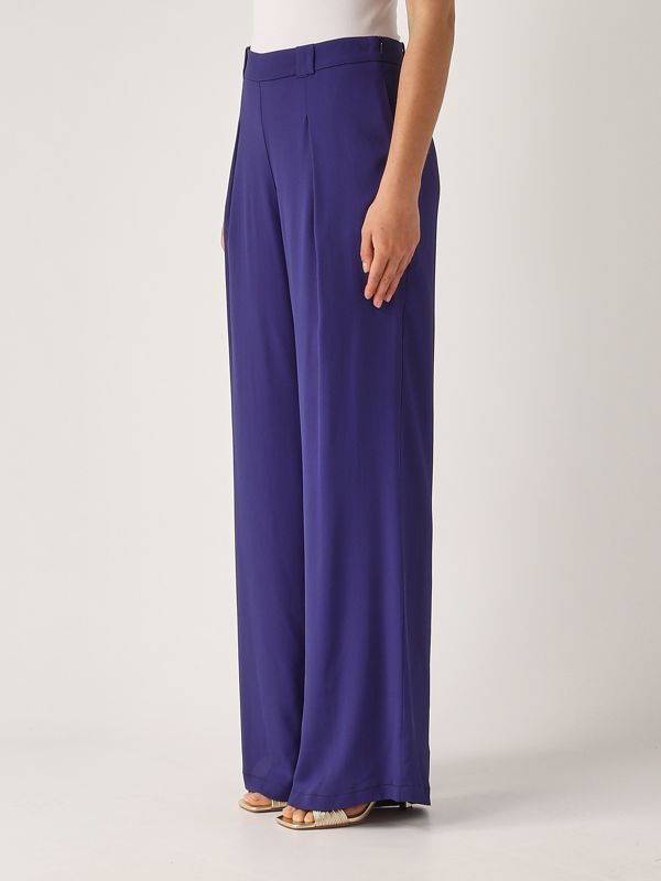 2. Pantalone donna in crepe Blu Oltremare Maliparmi jh012950203
