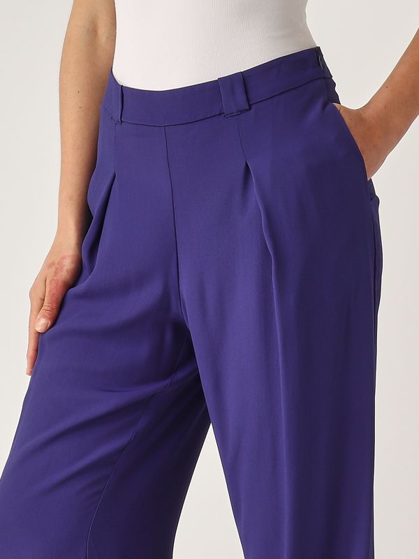 4. Pantalone donna in crepe Blu Oltremare Maliparmi jh012950203