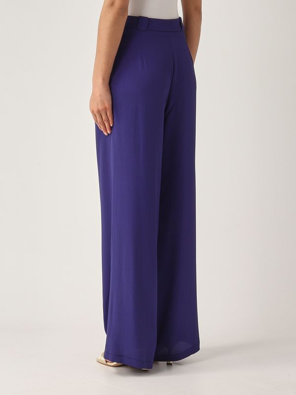 3. Pantalone donna in crepe Blu Oltremare Maliparmi jh012950203