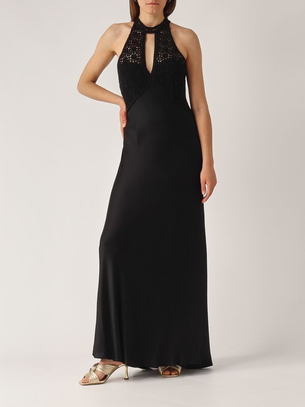 ワンピース Saint Laurent Black stretch viscose blend dress Saint Laurent Maxi Dress, Size 36 FR