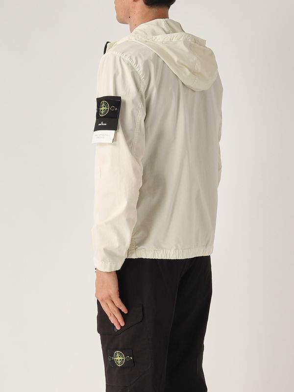3. Veste en sergé de coton Supima pour hommes Ivoire Stone Island k1s154100091s0010