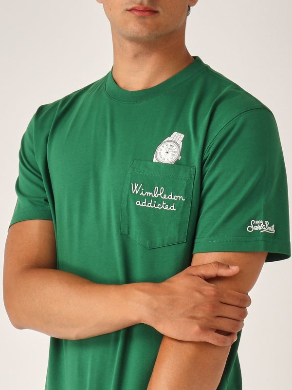 Generisch Maglietta Uomo 'Shisha Battito Cardiaco' – Verde Bottiglia, Taglia M, 100% Cotone