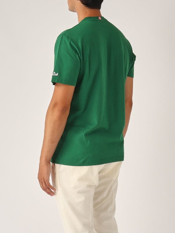 Generisch Maglietta Uomo 'Shisha Battito Cardiaco' – Verde Bottiglia, Taglia M, 100% Cotone