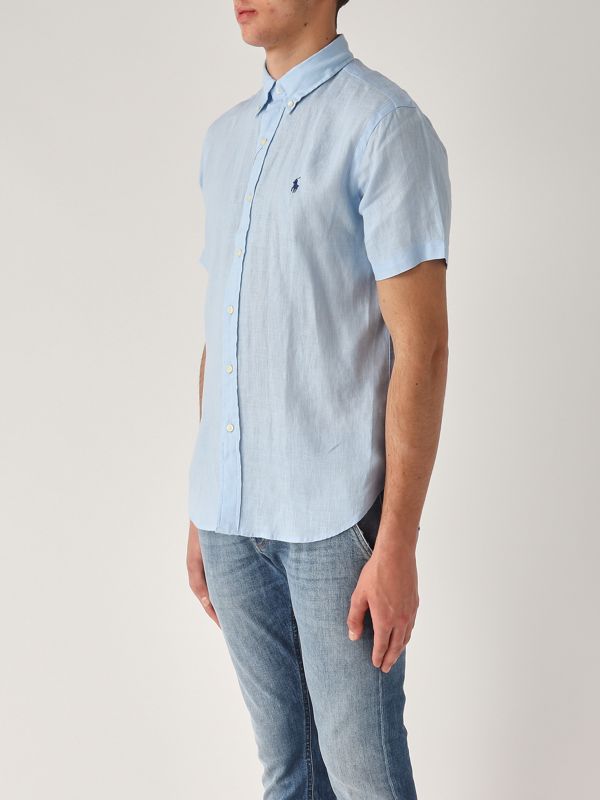 2. Camisa de hombre de lino de ajuste personalizado Cielo Polo Ralph Lauren 710968912