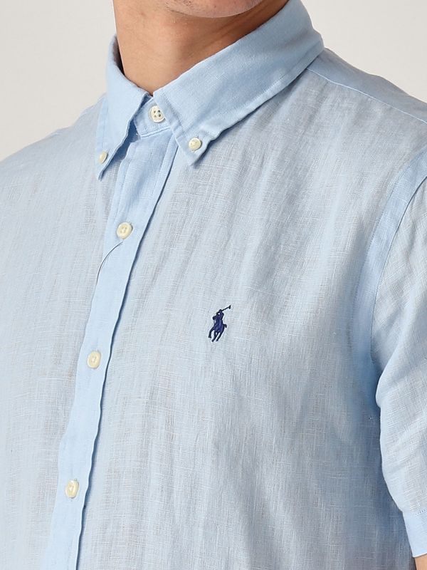 4. Camisa de hombre de lino de ajuste personalizado Cielo Polo Ralph Lauren 710968912