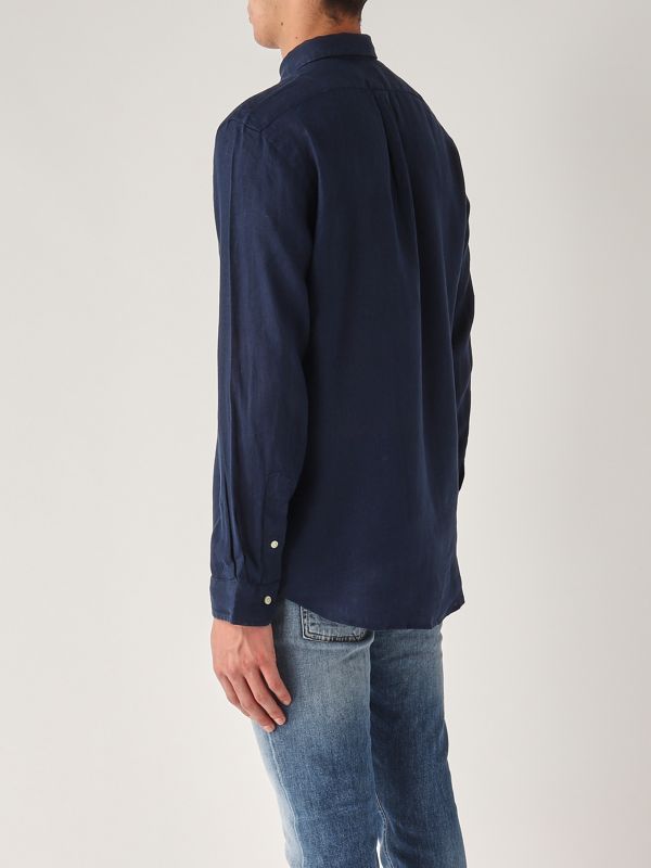 3. Slim fit linen shirt for men Navy Polo Ralph Lauren 710968915