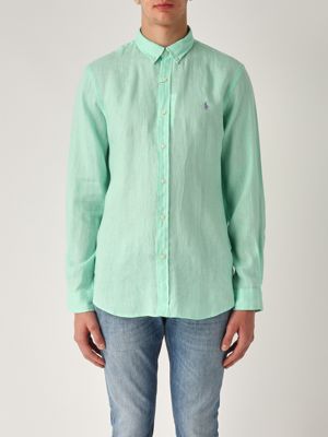 Polo Ralph Lauren custom-fit linen striped shirt for men