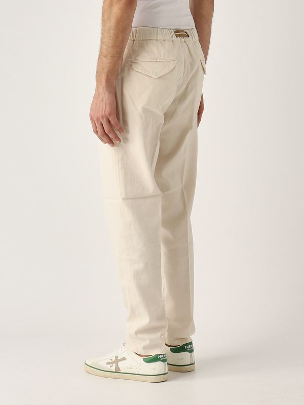 3. Pantalón de hombre de algodón y lyocell Blanco crema White sand 25su12180