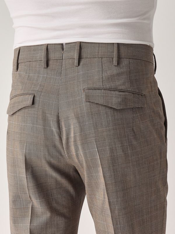 4. Pantalón de hombre Master Fit de lana virgen elástica Topo-Marrón PT Torino coafmaz00cl1t065