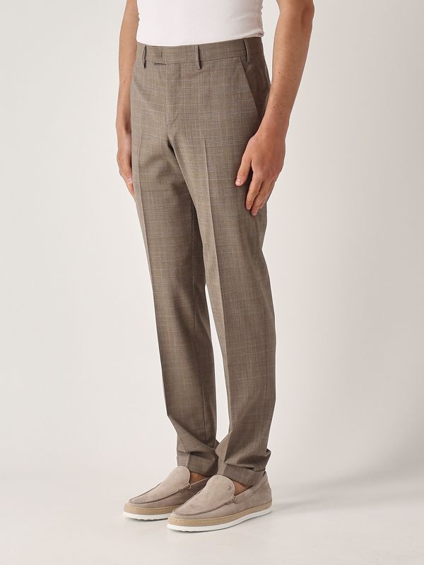 2. Pantalón de hombre Master Fit de lana virgen elástica Topo-Marrón PT Torino coafmaz00cl1t065