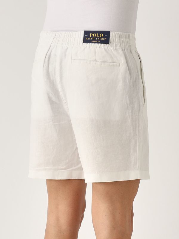 4. Pantalón corto de hombre Prepster de lino Blanco Polo Ralph Lauren 710958586