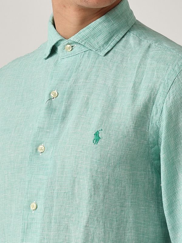 4. Custom fit linen shirt for men Tiffany-White Polo Ralph Lauren 710968971