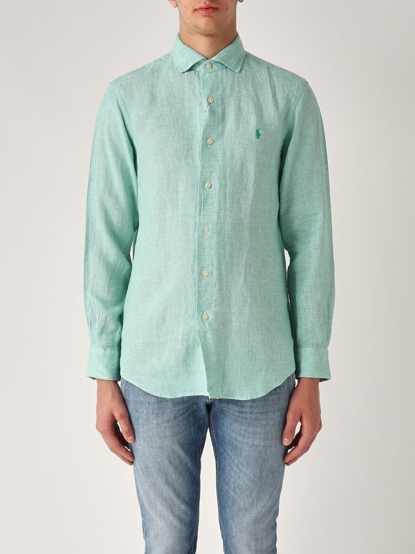 1. Custom fit linen shirt for men Tiffany-White Polo Ralph Lauren 710968971
