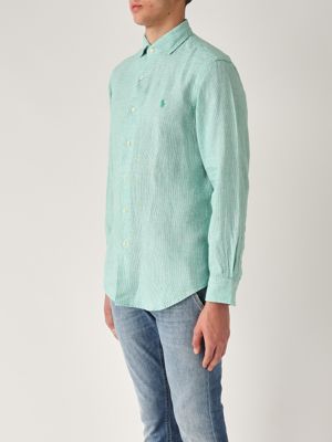 2. Custom fit linen shirt for men Tiffany-White