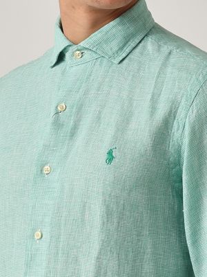 4. Custom fit linen shirt for men Tiffany-White