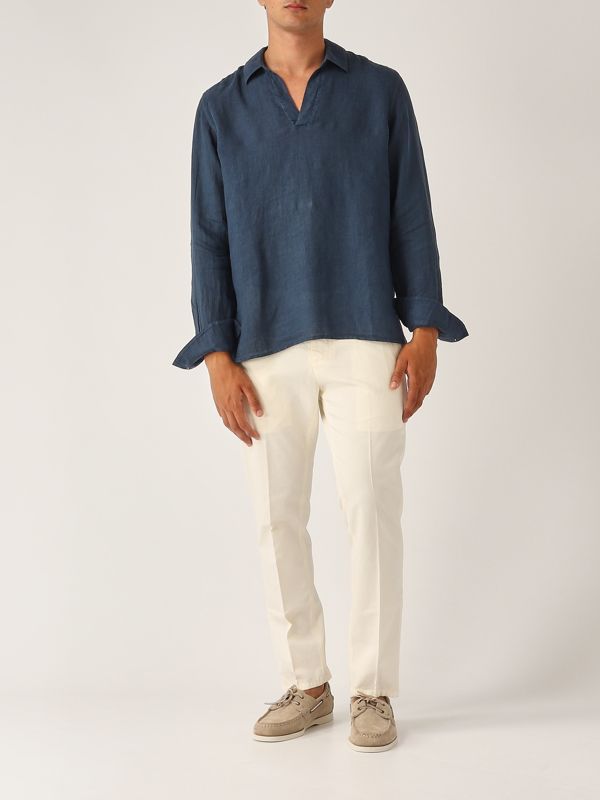 5. Camicia uomo Ventotene in lino Blumarine MC2 Saint Barth vnt0001