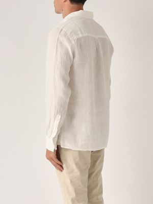 3. Camicia uomo Ventotene in lino Bianco